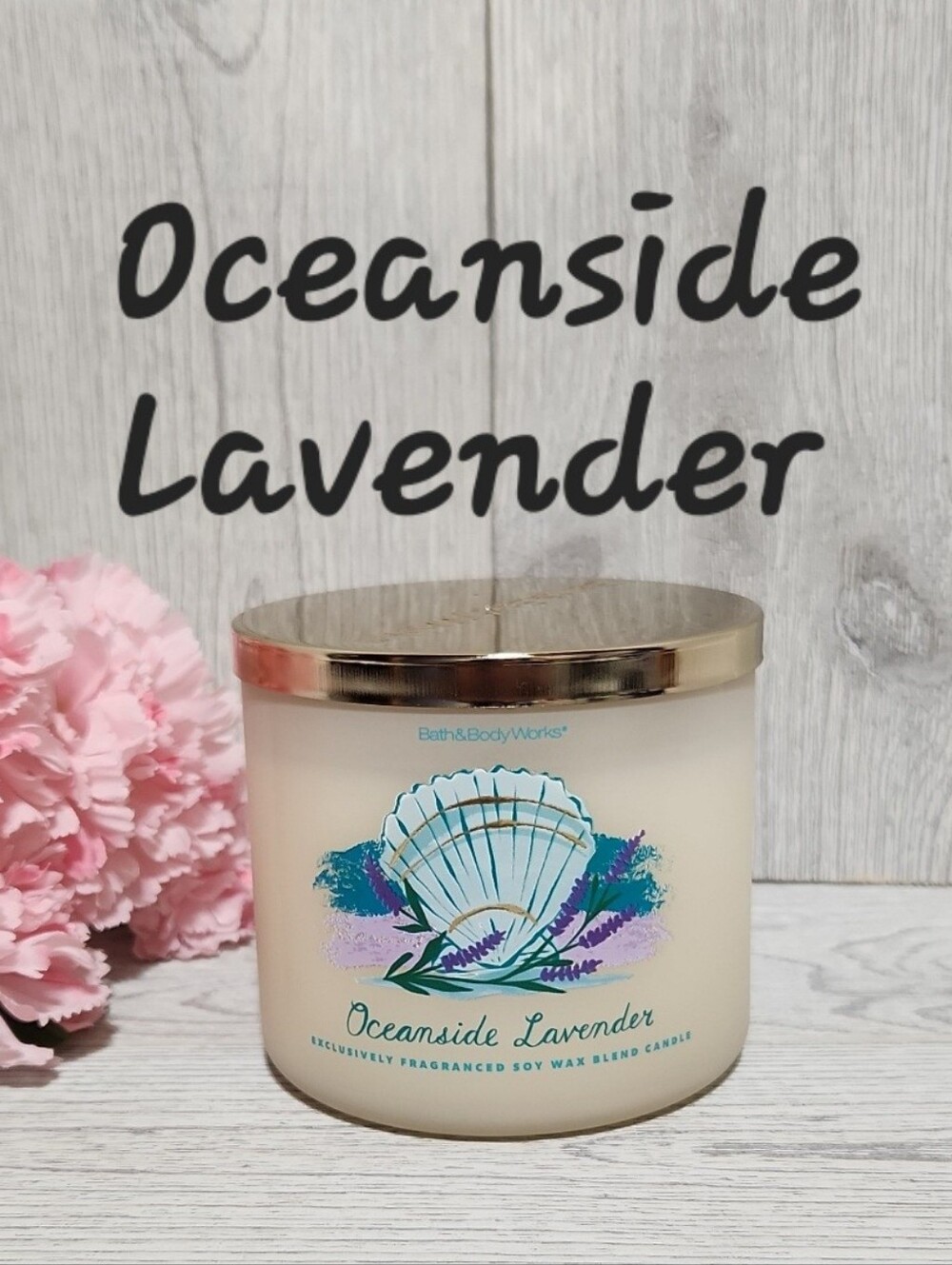 Bath & Body Works Oceanside Lavender 3-Wick Candle